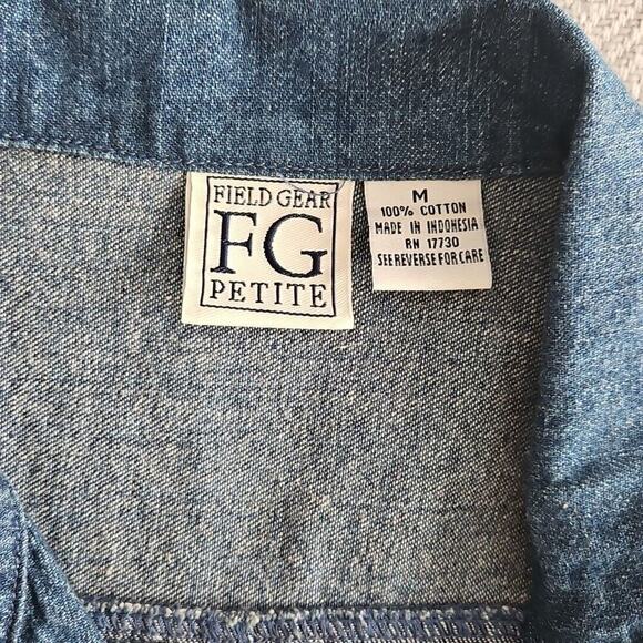 Field Gear Jacket Women's Size Medium Petite Sleeveless Denim Countrycore - Picture 6 of 12